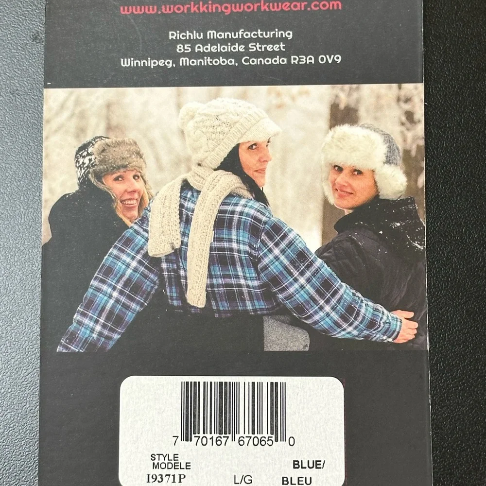 Women’s Gear Blue Fleece Snowflake Stripe Print Full Zip Light Jacket L‎ Pockets